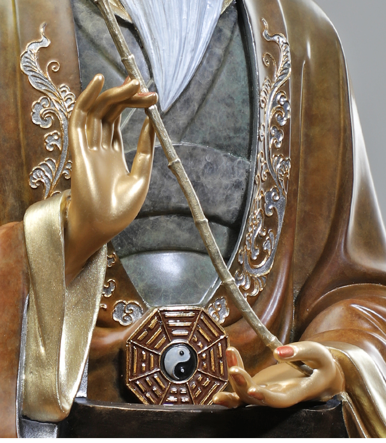 圣丰造像纯铜太上老君神像摆件道家供奉太清道德天尊铜像道教三清 12