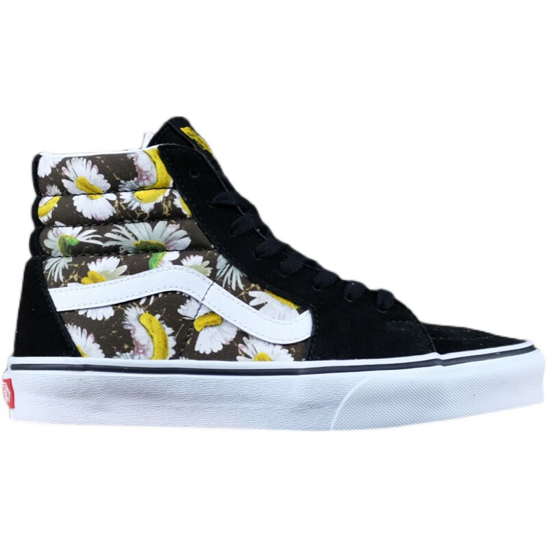 vans范斯男鞋女鞋 sk8-hi高帮小雏菊印花运动鞋复古时尚高帮休闲鞋