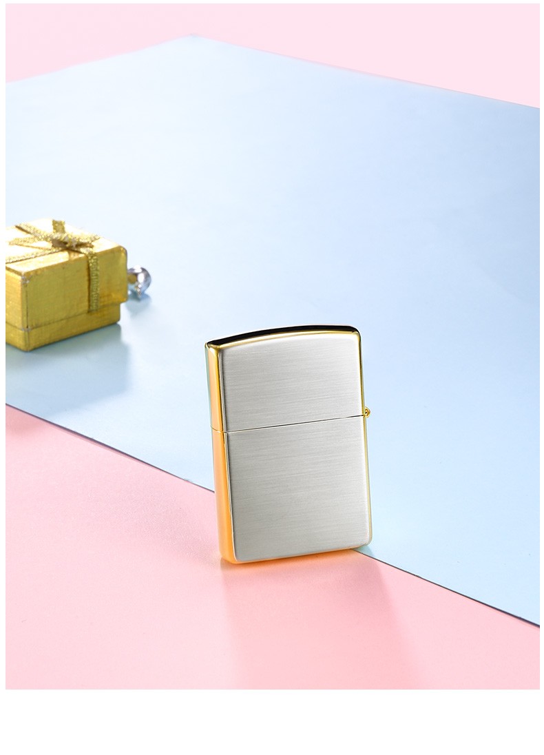 原装进口zippo打火机 之宝金色小熊贴章 芝宝限量版站立的小熊 小清新