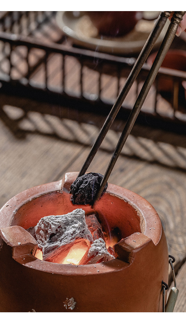 炭炉工具配件善古 手工茶道铜配件 炭夹剪筷子铲子铜火铜锤子炭炉茶炉