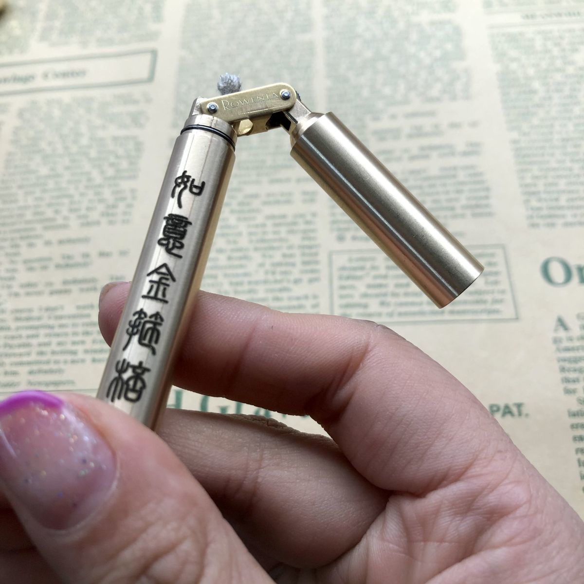 舒弗 盘龙棍打火机手工黄铜煤油打火机个性创意金箍棒双节棍男士把玩