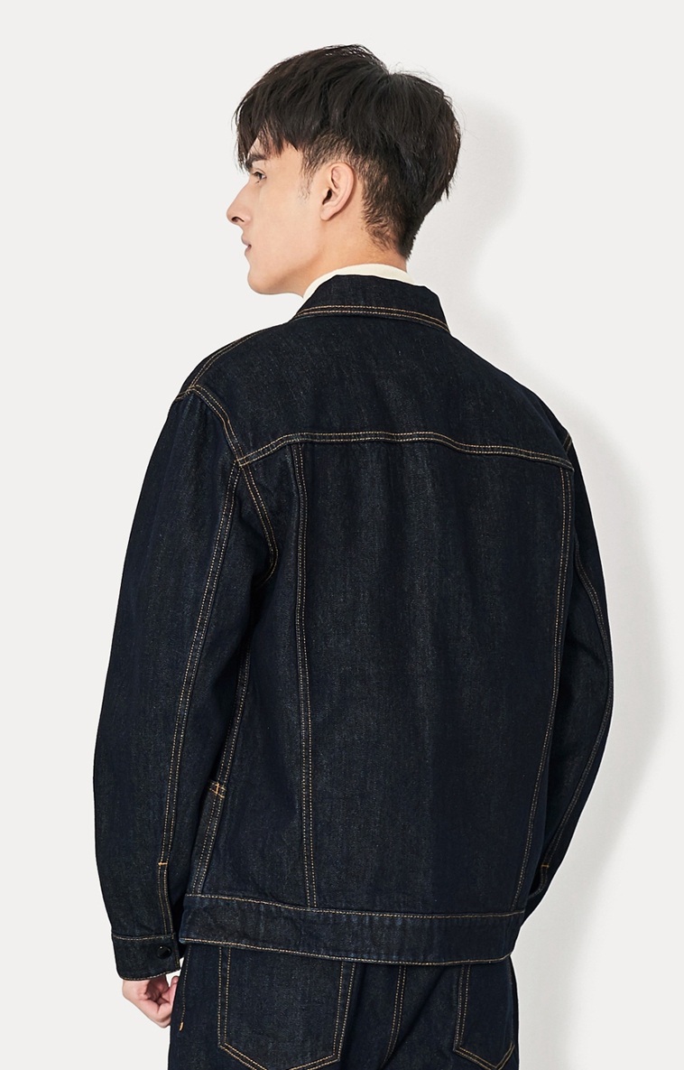 trendiano潮牌冬季男装纯棉工装夹克牛仔外套3re4094010 深蓝650 m