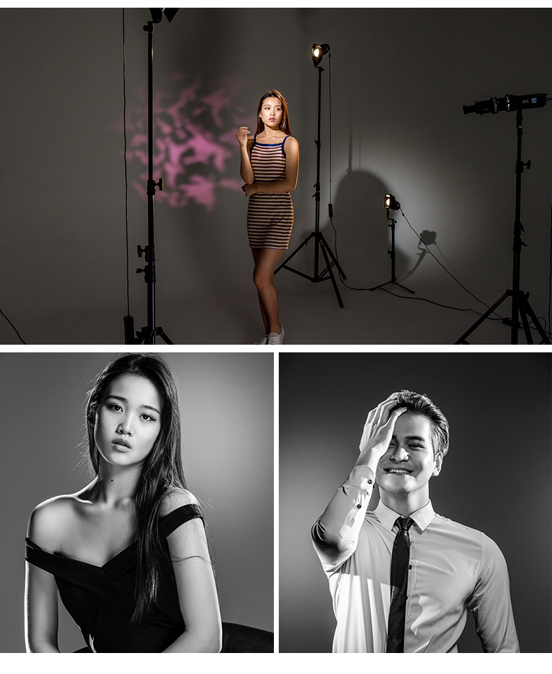 神牛s30s60摄影灯主播直播led补光灯调焦聚光灯投影造型光效人像创意