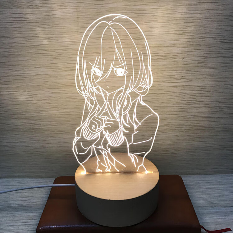 二次元动漫五等分的花嫁周边新娘中野三玖小夜灯台灯男女礼物新触摸