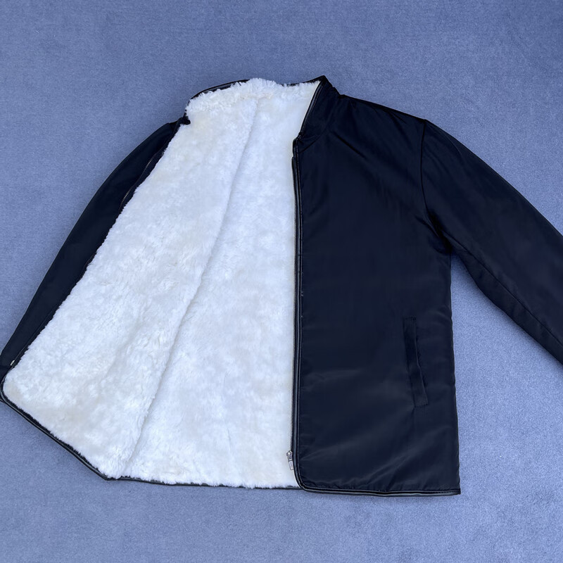 羊皮毛大衣冬季爸爸羊皮袄防寒羊皮毛一体中老年人皮毛一体皮衣内胆