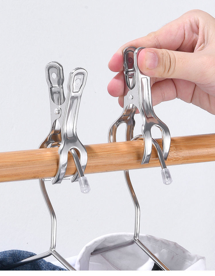 德克欧大夹子不锈钢晾被子小号凉衣服夹子晾衣夹晒衣防风夹子衣架晒