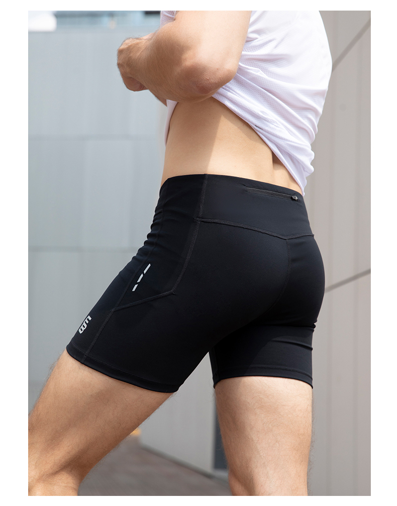 引擎鸟男款运动速干短裤夏季新款轻压缩跑步紧身二分裤防磨运动裤黑色