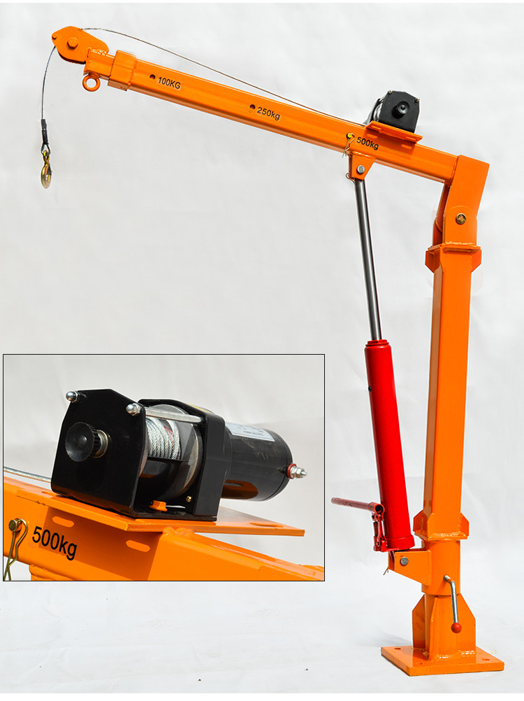 车载吊机 电动葫芦货车起重机随车吊车用小型吊运机fancychic 12v3000