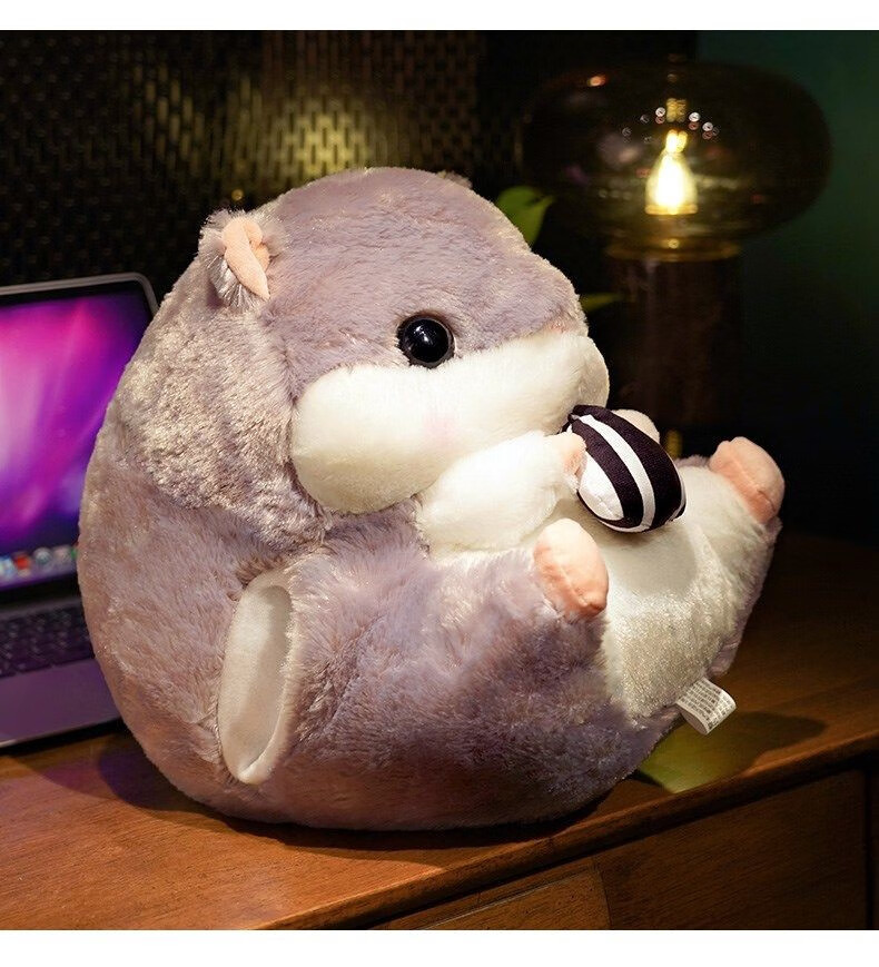 糜竺仓鼠龙猫公仔毛绒玩具暖手捂插手抱枕女生睡觉布娃娃可爱玩偶冬天