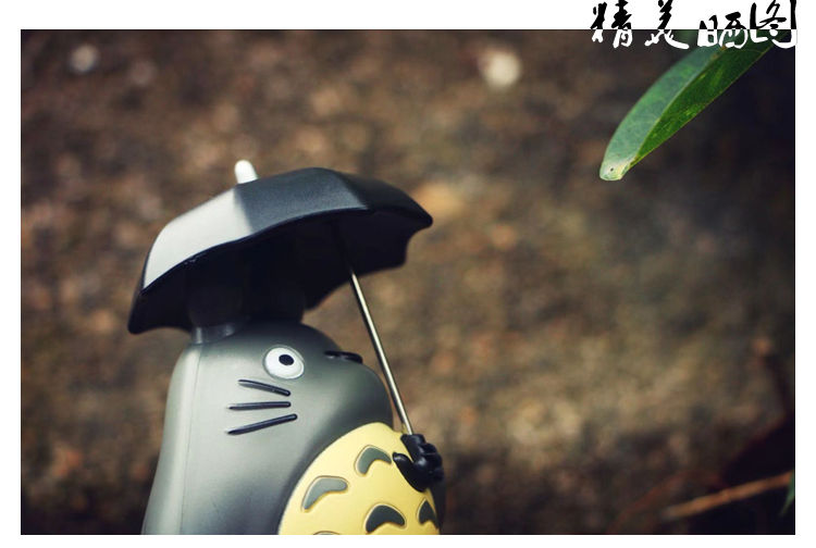 创意宫崎骏打伞龙猫周边手办车载玩偶公仔摆件汽车内装饰用品礼品打伞