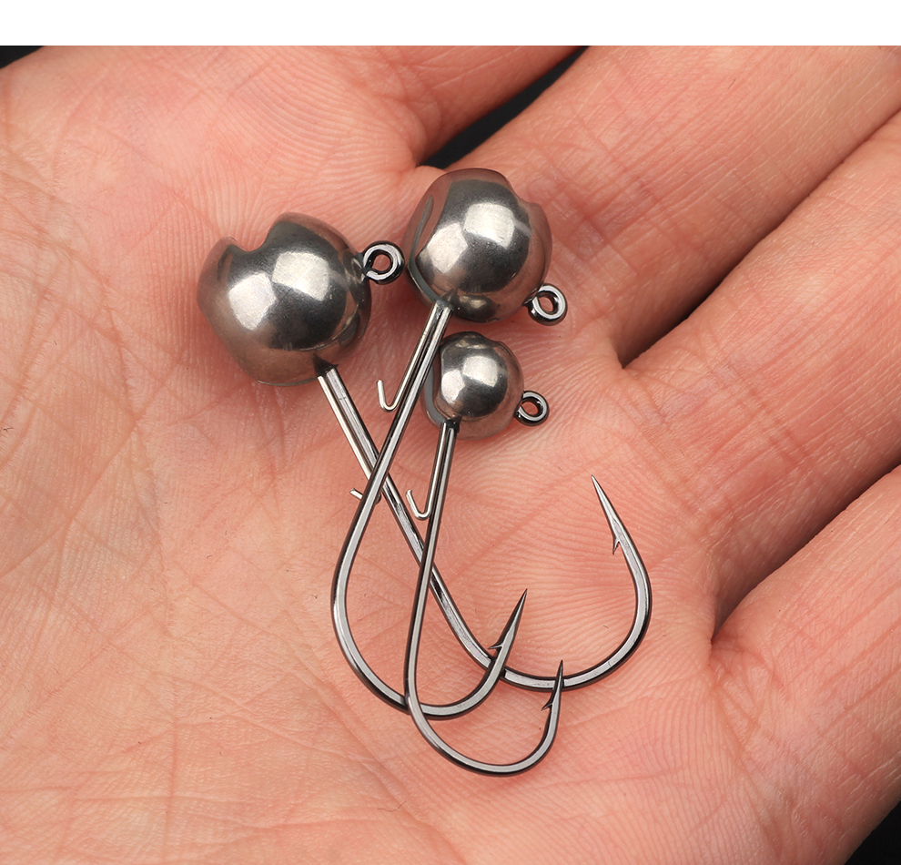 似火钨钢铅头钩路亚软饵软虫钩防挂底根钓鲈鱼鳜鱼黑坑竞技配bkk30克2