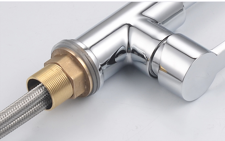 冷热水龙头配件底座固定脚螺丝全铜厨房面盆单孔螺帽30加长丝高脚 高