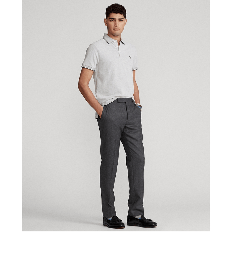 ralphlauren拉夫劳伦男装经典款定制修身版弹力polo衫rl13347020灰色s