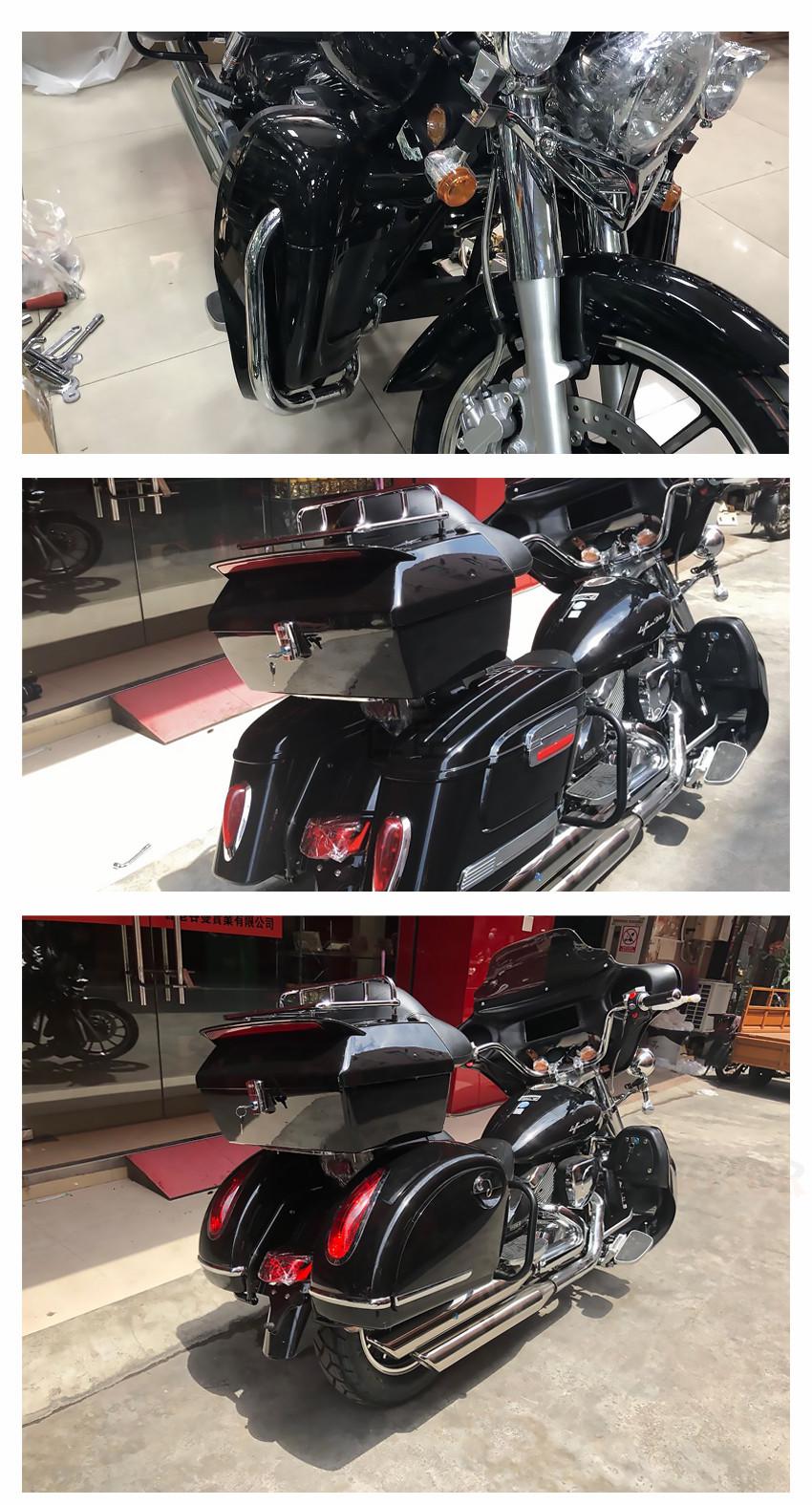 适用于力帆v16司机靠背lf250de摩托车改装司机中后靠背保险杠魔爪电镀