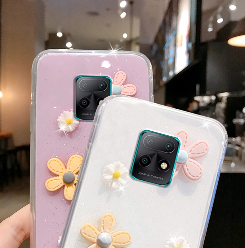 芷林玫玫小雏菊红米10x5g手机壳redmi10x透明滴胶软壳hm十x网红高档女