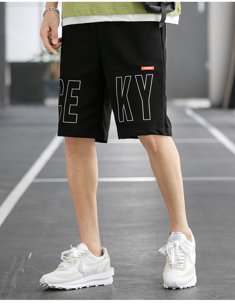 传奇保罗五分短裤男韩版潮流夏季潮牌ins宽松薄款五分休闲裤工装裤