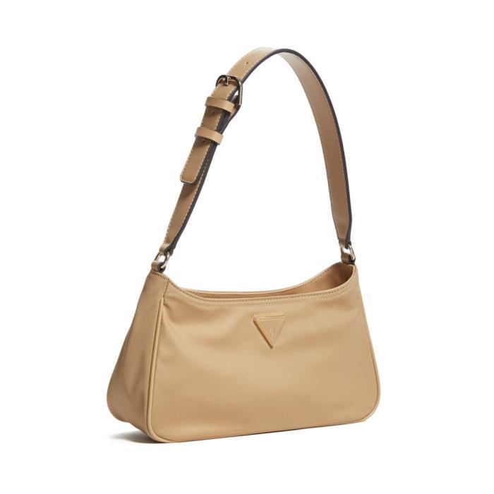 盖尔斯guess女包单肩包腋下包littlebay棕黄色尼龙拉链休闲时尚yg8116