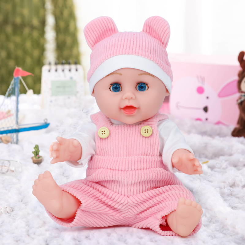 智能早教发声洗澡软胶仿真婴儿布洋娃娃睡娃宝宝安抚女孩公仔玩具30
