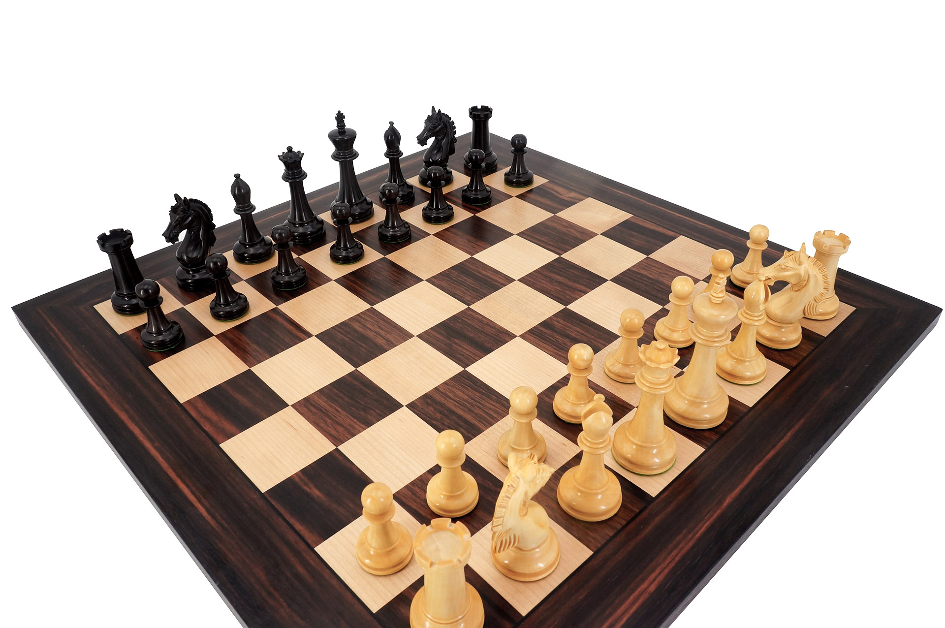 进口实木大号国际象棋 卡索里亚系列 casoria 斯汤顿 黑色(乌木) 棋盘
