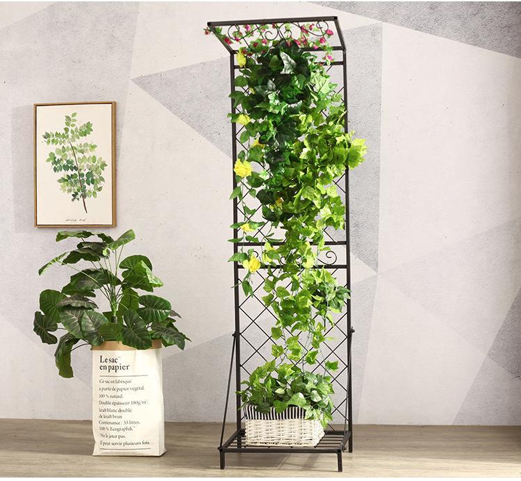 攀爬花架铁艺室内外铁线莲绿萝花架月季花网格爬藤架子植物支架柱 2