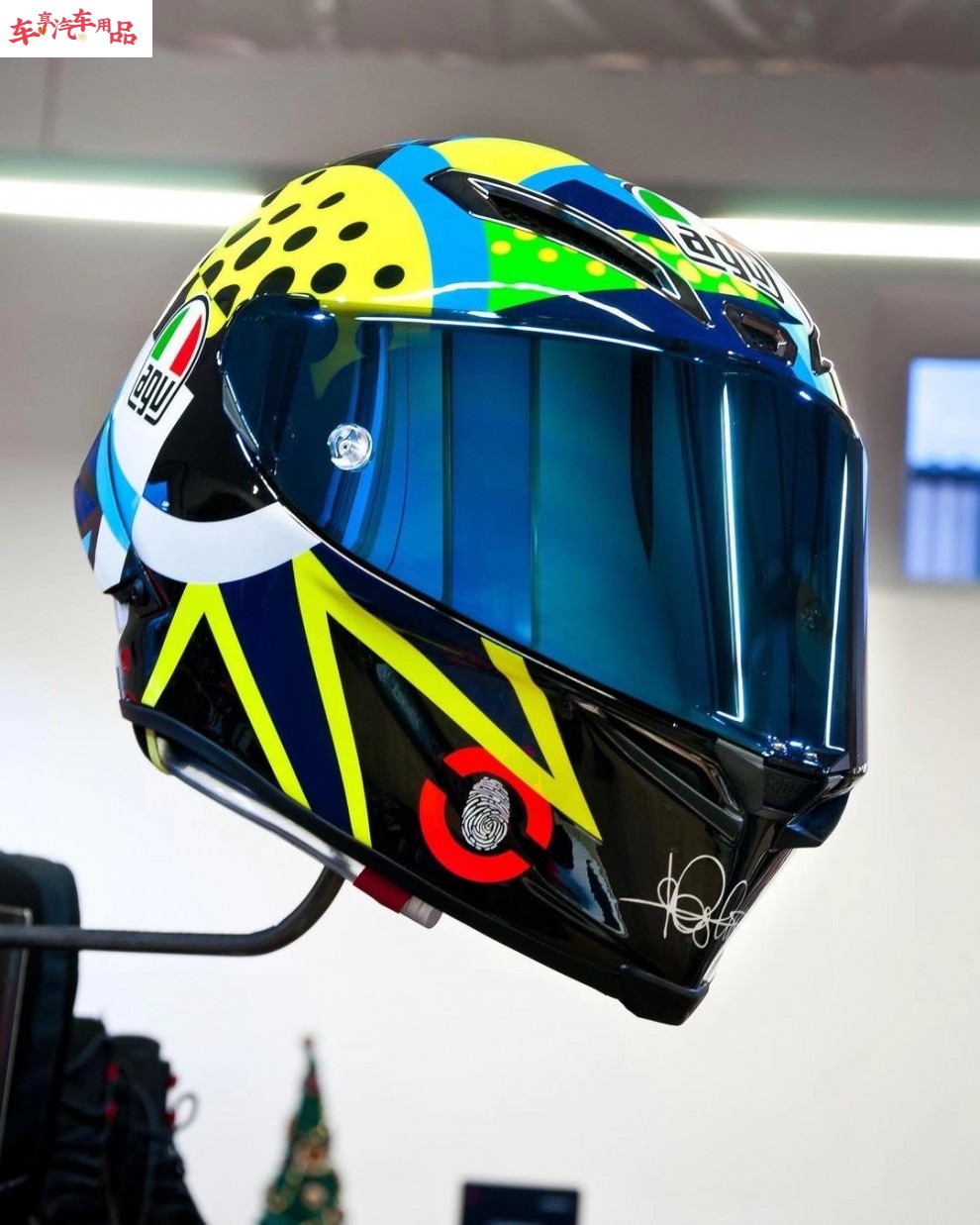 意大利agv pista 涂鸦限量版冰蓝变色龙冬测西瓜罗西同款碳纤维赛车