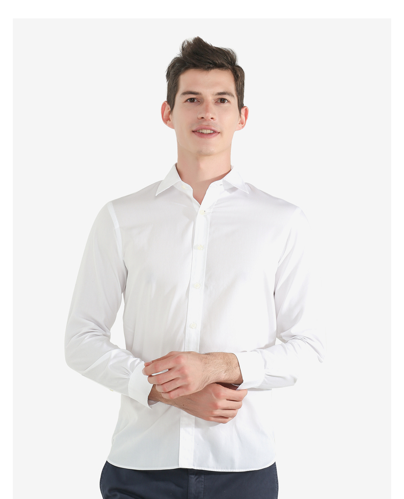 brothers/布克兄弟纯棉通勤府绸棉格纹休闲正装长袖衬衫 4000-淡青色