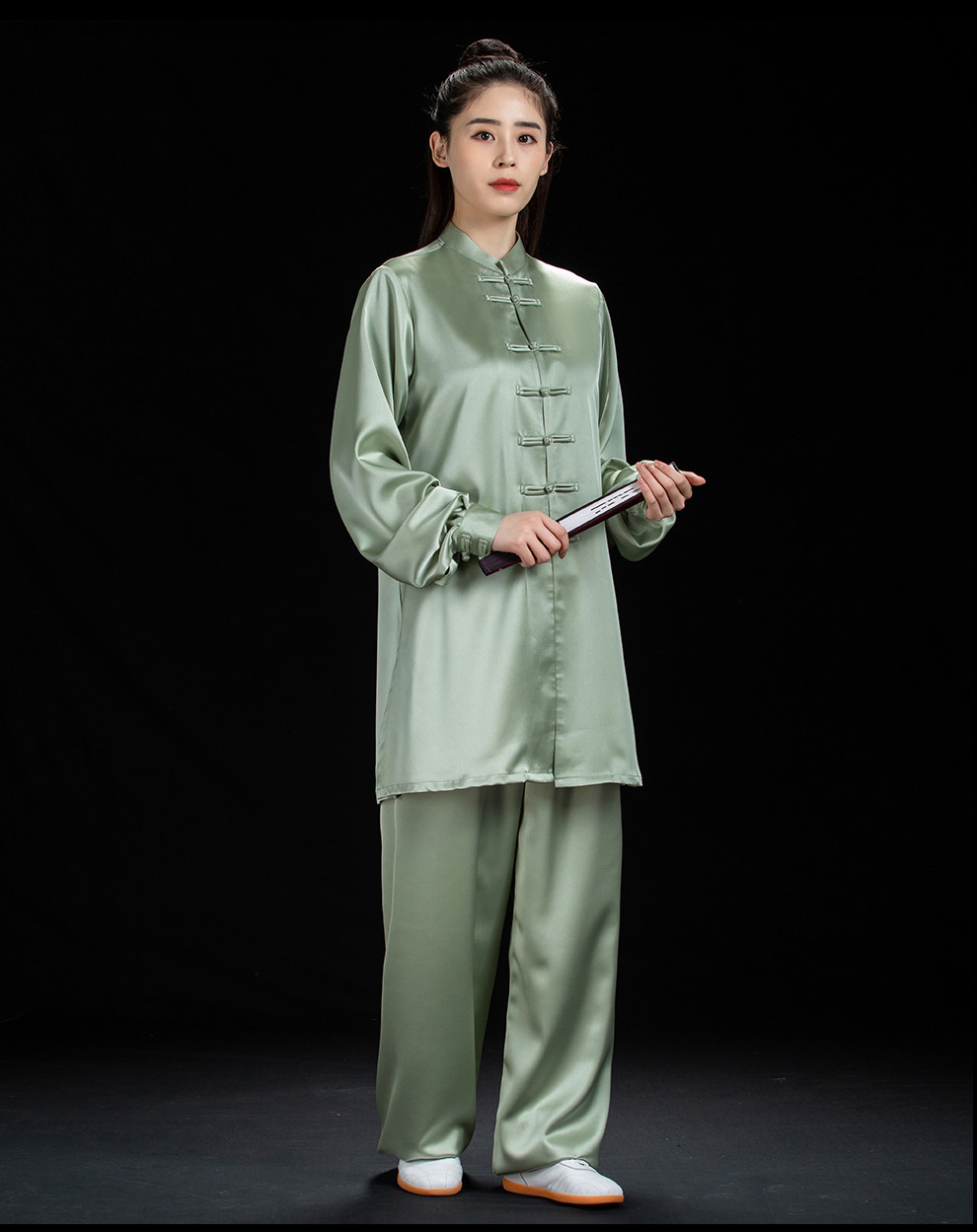 绘武太极服女春夏男士练功服顺滑醋酸太极拳服装中老年比赛表演套装溶