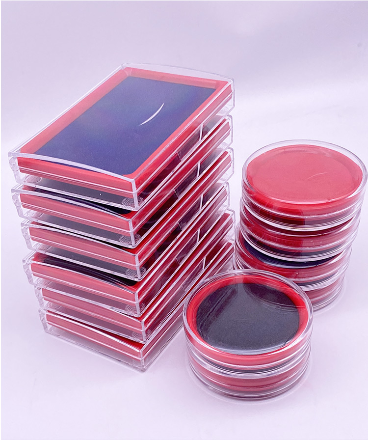 印台批发红色速干印油方形红蓝色黑色印泥盒按手印财会用品快干红色