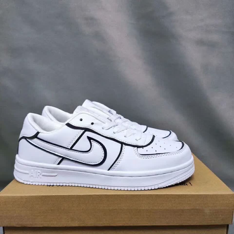 【耐克nike】空军一号反光变色龙白黑炫彩板鞋情侣鞋乔1ajlowdunk