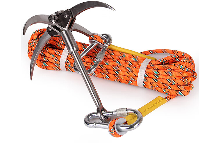 野外飞虎爪 抓爪 飞爪钩勾子 逃生求生救生生存绳四向折叠登山 攀岩