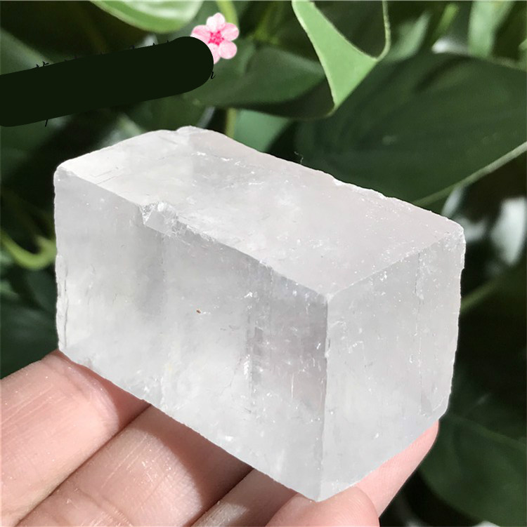 冰洲石天然白方解石矿石冰洲石标本原石 白色立体矿物晶体奇石 一物一