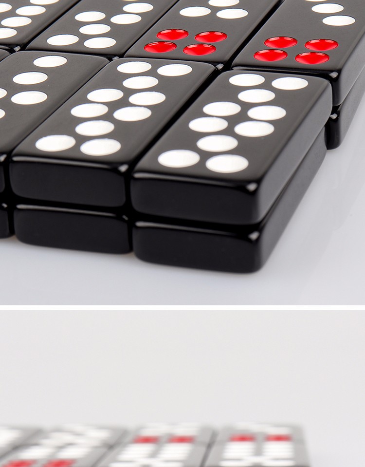 牌九牌骨牌大号骨牌天九牌家用九大号排九骨排天九32张18号黑色一副