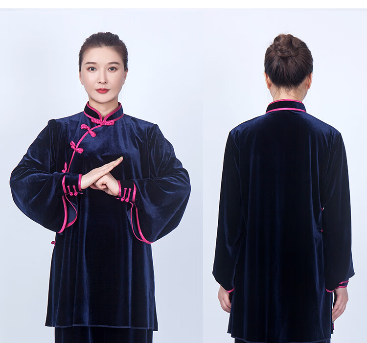 高端太极服女秋冬季2022新款飘逸金丝绒加厚南韩太极拳练功服女装