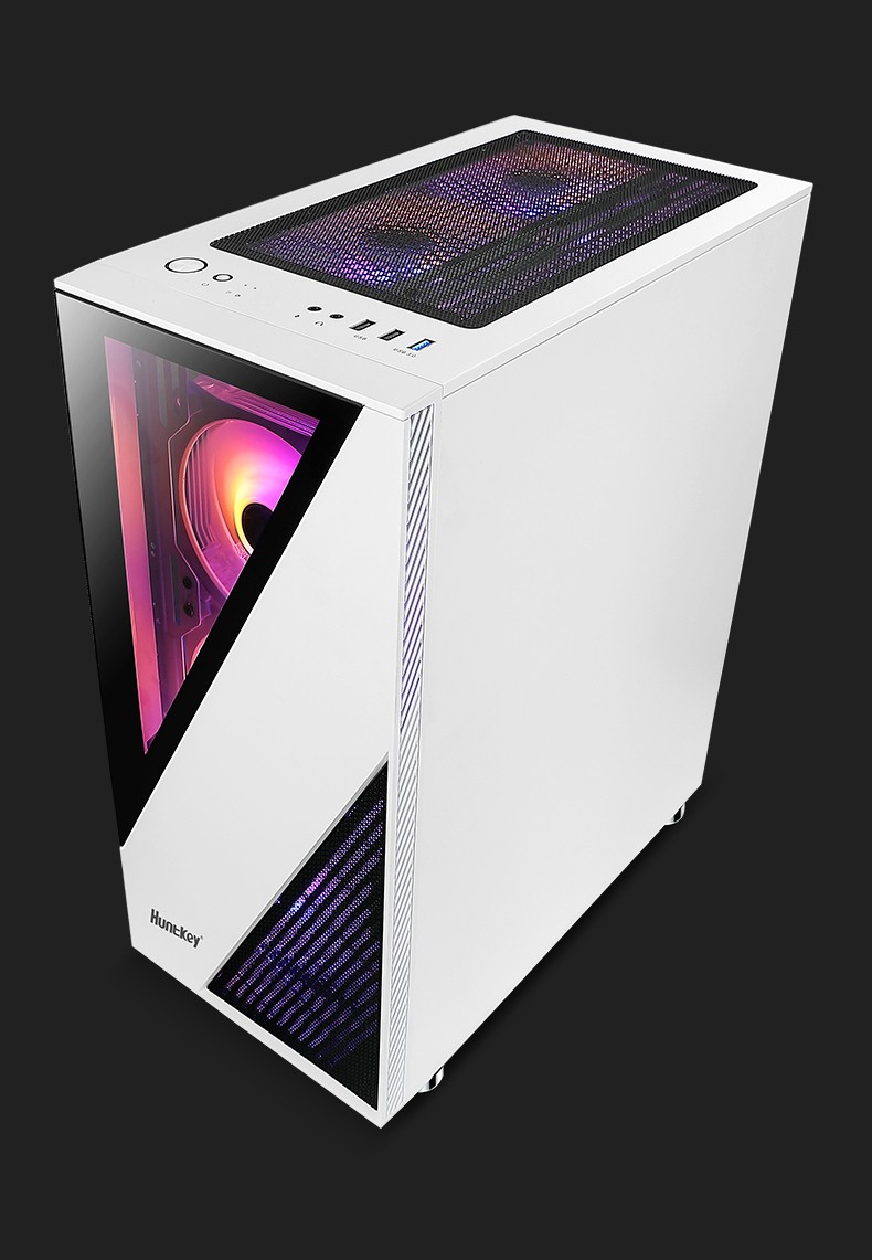 航嘉gx660t-白色 4个rgb变色风扇【图片 价格 品牌