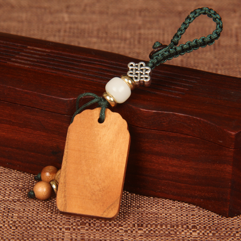 禅云阁 桃木牌刻字定制儿童婴儿项链挂件 桃木平安福挂件老桃木挂件