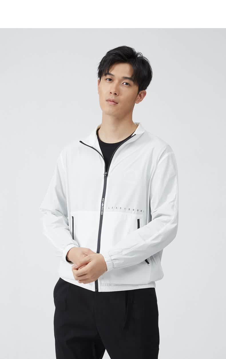 利郎轻薄皮肤衣夹克男外套薄款休闲服2021春夏新品时尚休闲男士皮肤衣