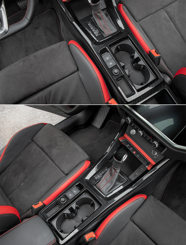 专用于1922款全新奥迪q3内饰装饰改装碳纤纹维中控面板装饰贴片框专用