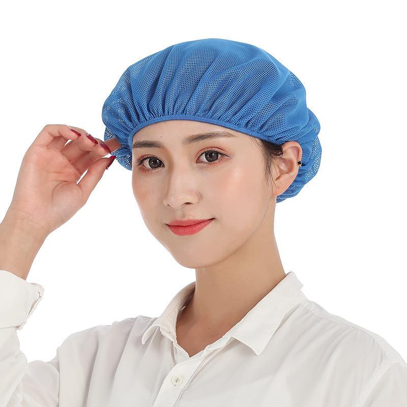 卡若登新品纺织女工帽子工作帽食品厂网帽子纺织女工帽车间防尘透气