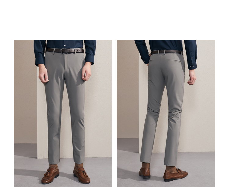 YOUNGOR Men's Pants, Spring And Summer Young Men's Dress Pants, VCHX320090PWY, Dark Green, 185/98A 5
