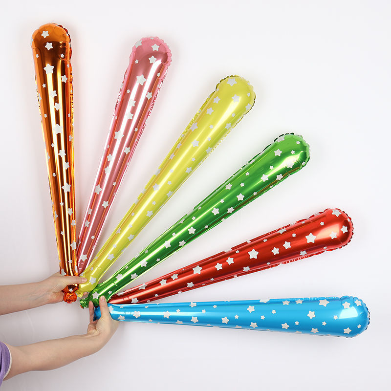 地推微商扫码小礼品手持棒儿童玩具气球助威棒加油棒运动会充气棒棒球