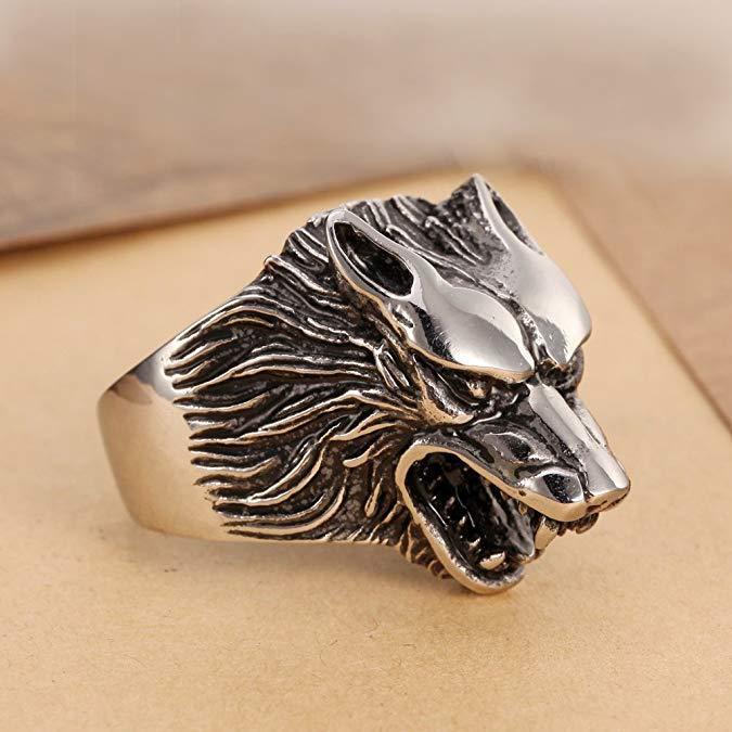 老虎戒指10号品牌: 萨拉拉 商品名称:狼头戒指时尚霸气潮男个性复古冰
