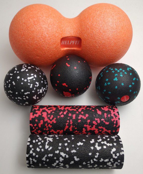 球脚底按摩球肌肉放松泡沫轴花生颈椎球深层双球按摩小泡沫轴1455cm