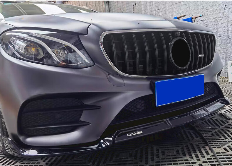 适用于奔驰e级改装amg中网aw212w213e300le260le200lgt竖条中网大标