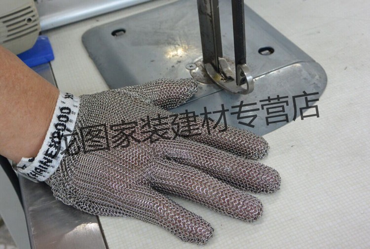 不锈钢金属防切割钢丝手套防锯骨机电锯裁剪电剪刀铁手套厨房防刀提示