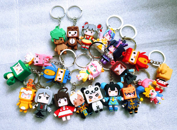 迷你世界人物橡皮擦全套公仔益智钥匙扣挂件小人手办造型彩儿童礼物sn