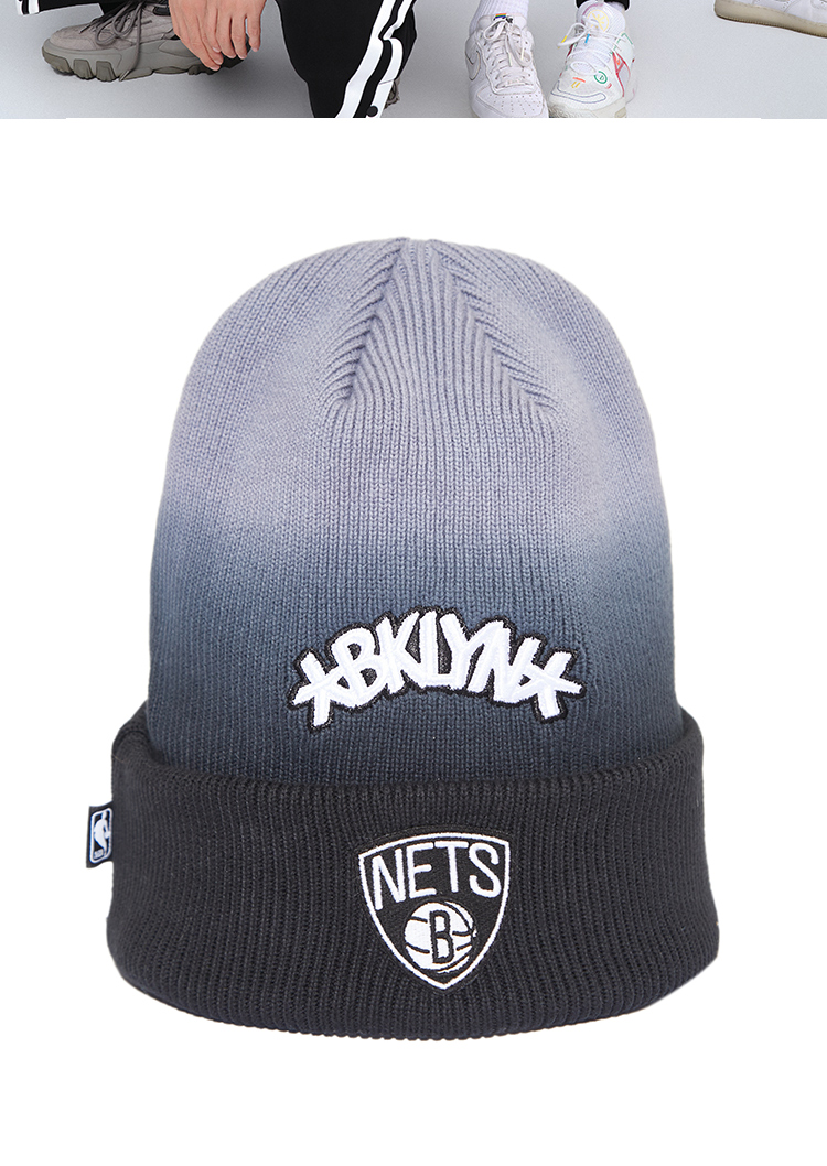 jackjones杰克琼斯nba联名日常百搭舒适街头渐变毛线帽子男士2214dx