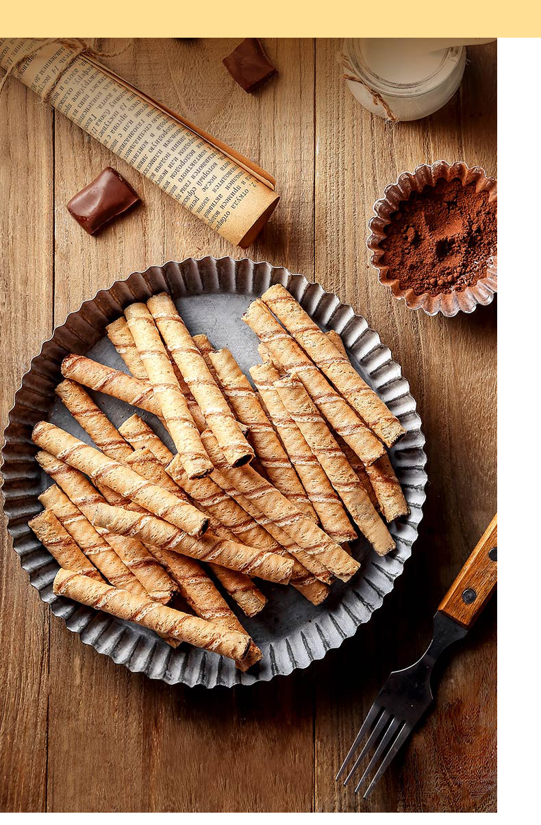 进口巧克力蛋卷夹心饼干曲奇威化网红零食小吃休闲食品 巧克力威化卷