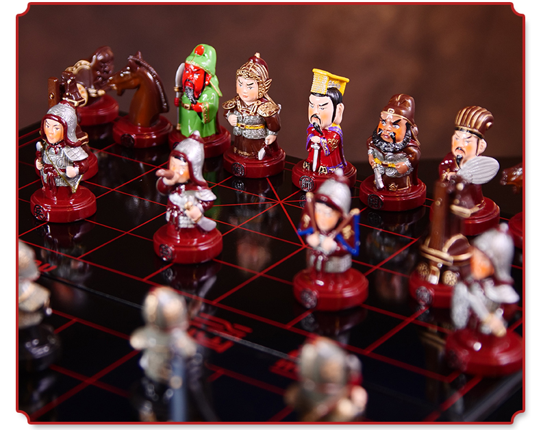 赟娅中国象棋三国立体人物象棋中国风特色创意游戏棋卡通玩偶q版人物
