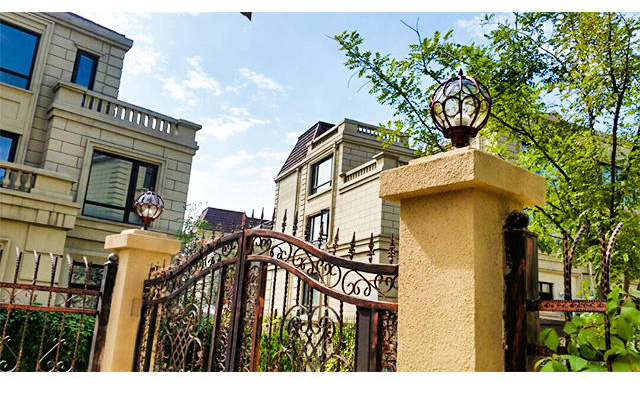 定制庭院柱头灯围墙灯门柱户外院墙室外别墅柱子上圆球形大门装饰 【a