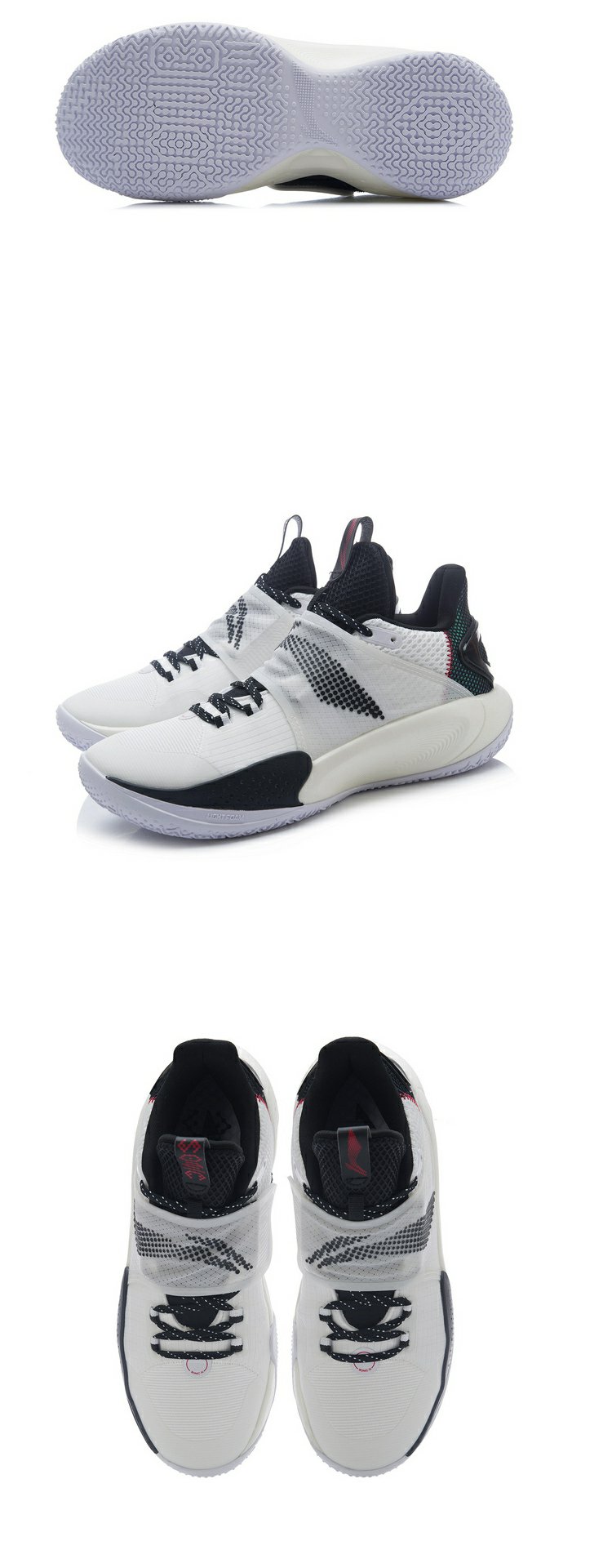 李宁篮球鞋音速9代low新款低帮音速ix 黑色/标准白abar011-2 39